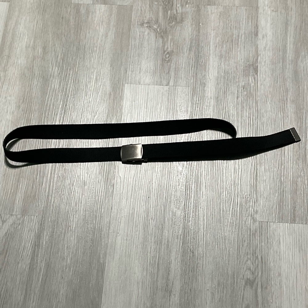 Black Belt with Silver Buckle